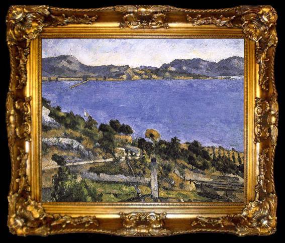framed  Paul Cezanne Marseilles Bay, ta009-2